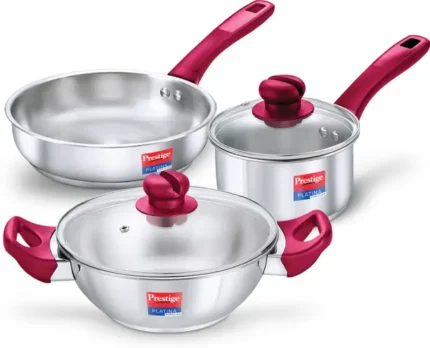 Prestige Induction Bottom Cookware Set  (Stainless Steel, 3 - Piece)