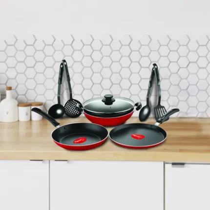 Pigeon Mio Gift Set Non-Stick Coated Cookware Set  (Aluminium, 8 - Piece)