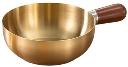 KARTAHARTA Milk Heating Pot Portable Non Slip Kitchen Cookware for Heating Oil Pot Pot 22 cm diameter 0.4 L capacity  (Stainless Steel, Non-stick, Induction Bottom)